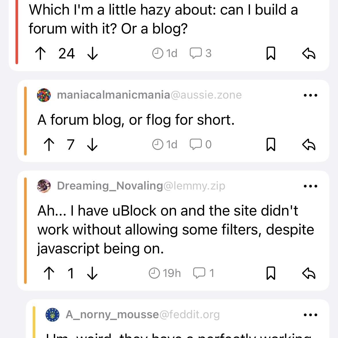 Mlem colored comment indents