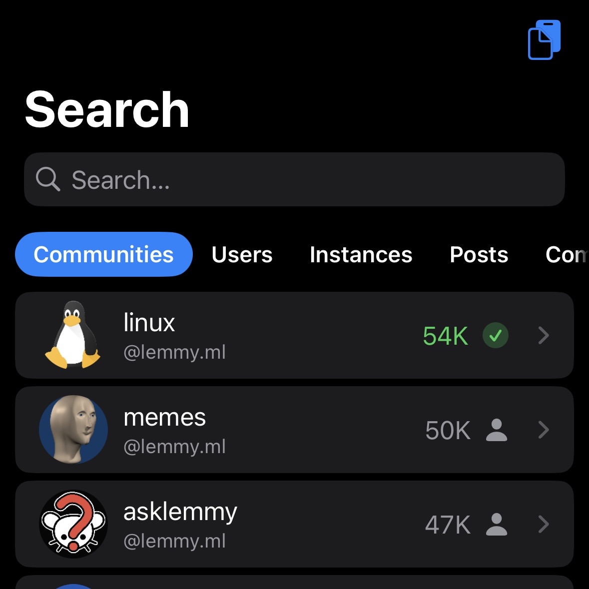 Mlem powerful search functionality